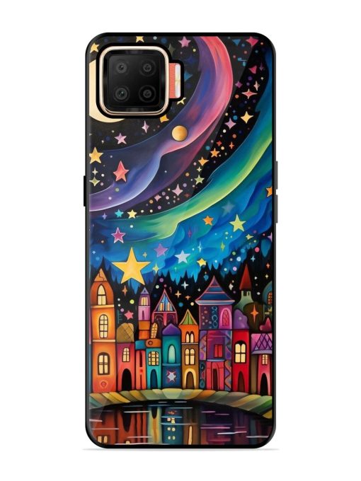 Starlit Village Glossy Soft Edge Case for Oppo F17 Chachhi