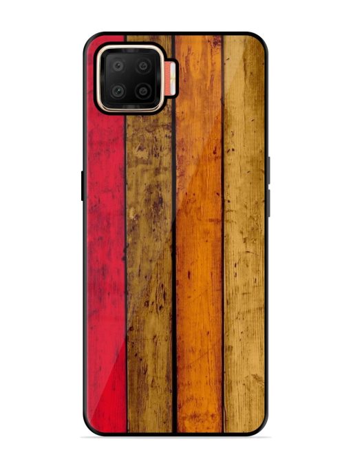 Colorful Woodgrain Glossy Soft Edge Case for Oppo F17 Chachhi