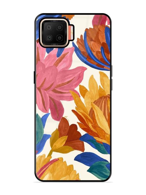 Blooming Tapestry Glossy Soft Edge Case for Oppo F17 Chachhi