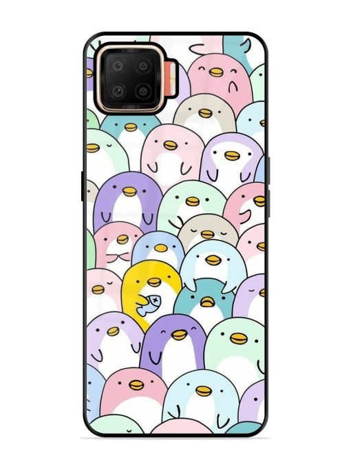 Penguin Party Glossy Soft Edge Case for Oppo F17 Chachhi