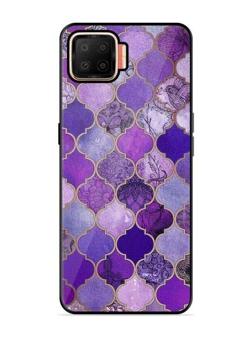 Purple Mosaic Magic Glossy Soft Edge Case for Oppo F17 Chachhi