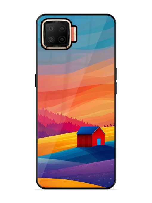 Sunset Solitude Glossy Soft Edge Case for Oppo F17 Chachhi