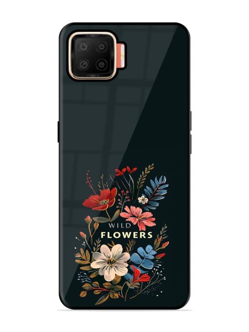 Dark Floral Glossy Soft Edge Case for Oppo F17