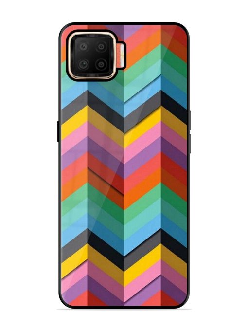 Colorful Zigzag Glossy Soft Edge Case for Oppo F17 Chachhi