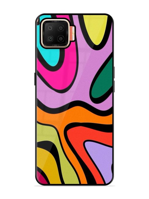 Groovy Swirls Glossy Soft Edge Case for Oppo F17 Chachhi