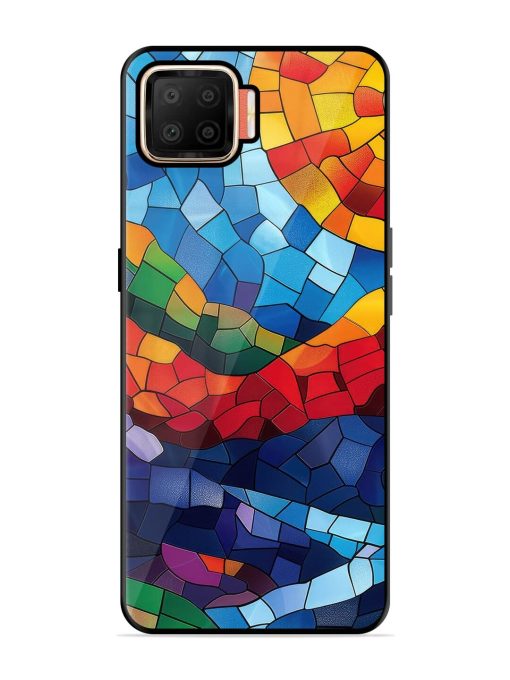 Mosaic Sunset Glossy Soft Edge Case for Oppo F17 Chachhi