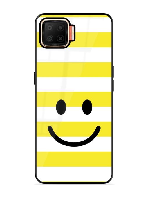 Smiling Stripes Glossy Soft Edge Case for Oppo F17 Chachhi