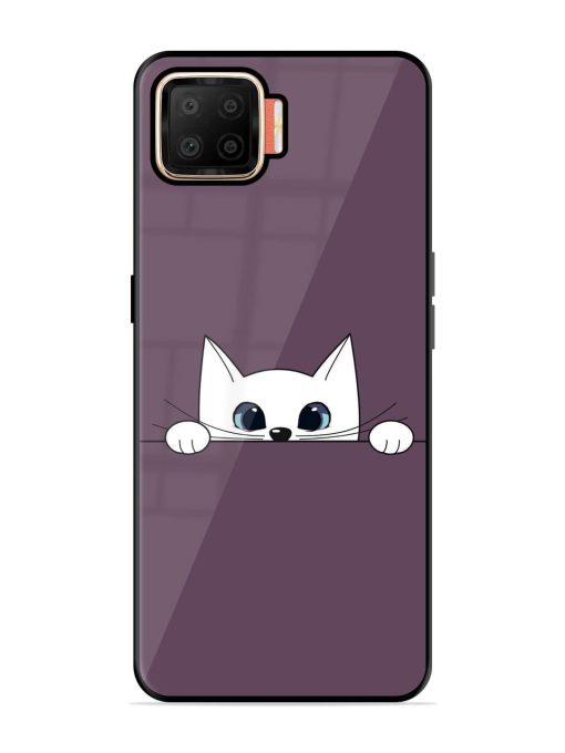 Peek-A-Boo Kitty Glossy Soft Edge Case for Oppo F17 Chachhi