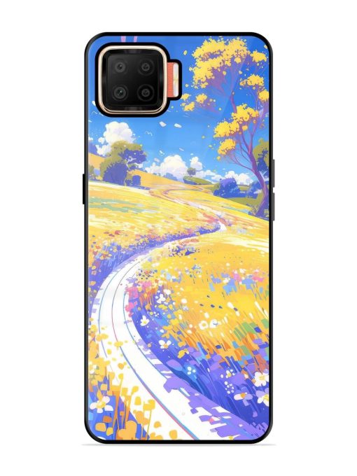 Vibrant Spring Meadow Glossy Soft Edge Case for Oppo F17 Chachhi