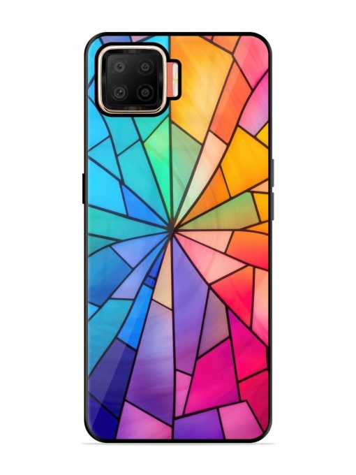 Stained Glass Kaleidoscope Of Colors Glossy Soft Edge Case for Oppo F17 Chachhi