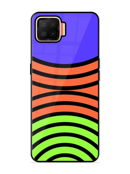 Psychedelic Stripe Symphony Glossy Soft Edge Case for Oppo F17 Chachhi