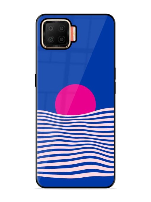 Pink Sunset Over Blue Waves Glossy Soft Edge Case for Oppo F17 Chachhi