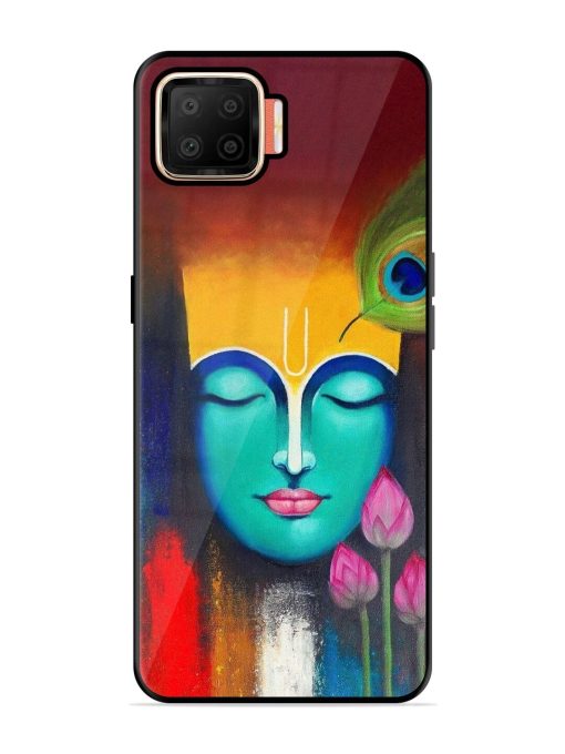 Divine Tranquility: The Face Of Krishna Glossy Soft Edge Case for Oppo F17 Chachhi