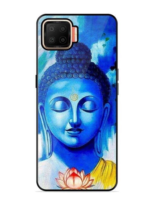 Serene Buddha With Lotus Glossy Soft Edge Case for Oppo F17 Chachhi