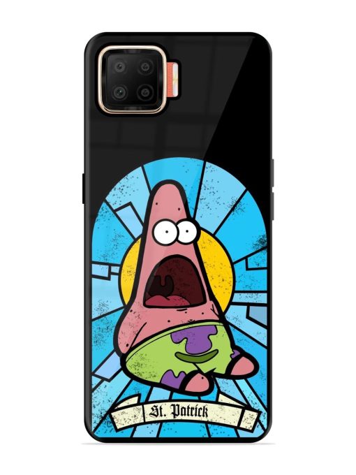 St. Patrick'S Day Stained Glass Patrick Star Glossy Soft Edge Case for Oppo F17 Chachhi