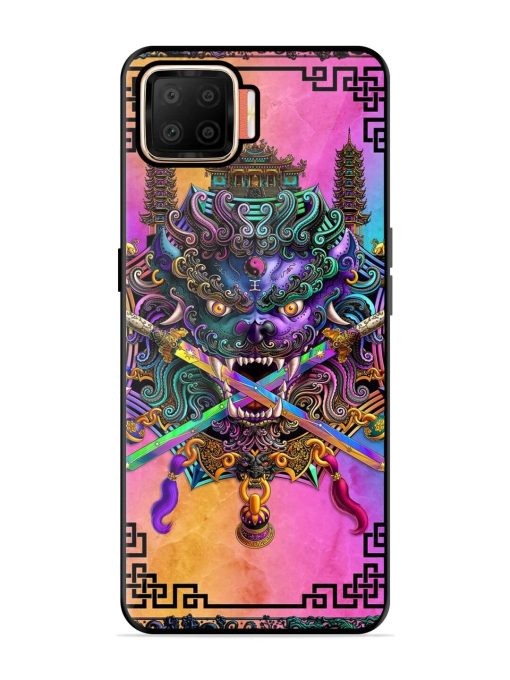 Psychedelic Fu Dog Tapestry Glossy Soft Edge Case for Oppo F17 Chachhi