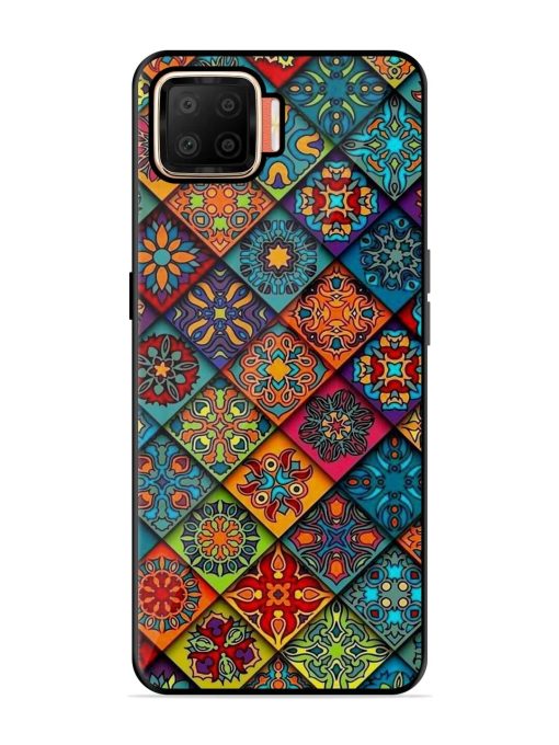 Patchwork Mandala Mosaic Glossy Soft Edge Case for Oppo F17 Chachhi