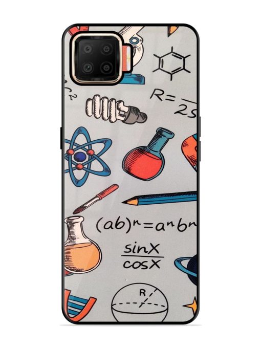 Science Doodle Delight Glossy Soft Edge Case for Oppo F17 Chachhi