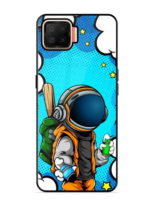 Space Graffiti Artist Glossy Soft Edge Case for Oppo F17 Chachhi