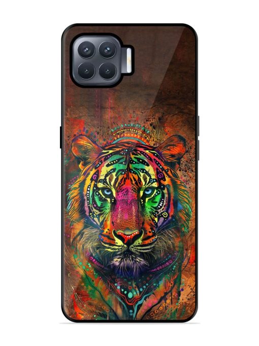 Cosmic Tiger Glossy Soft Edge Case for Oppo F17 Pro Chachhi