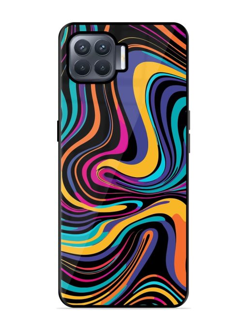 Psychedelic Swirl Glossy Soft Edge Case for Oppo F17 Pro Chachhi