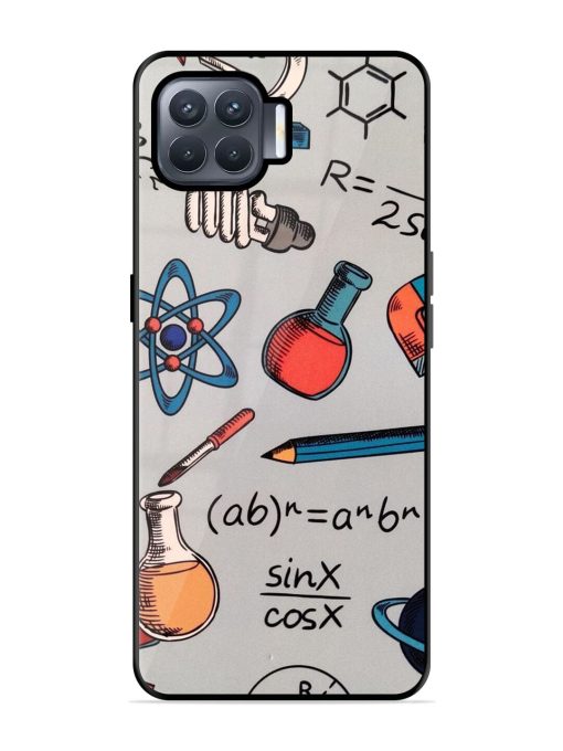 Science Doodle Glossy Soft Edge Case for Oppo F17 Pro Chachhi