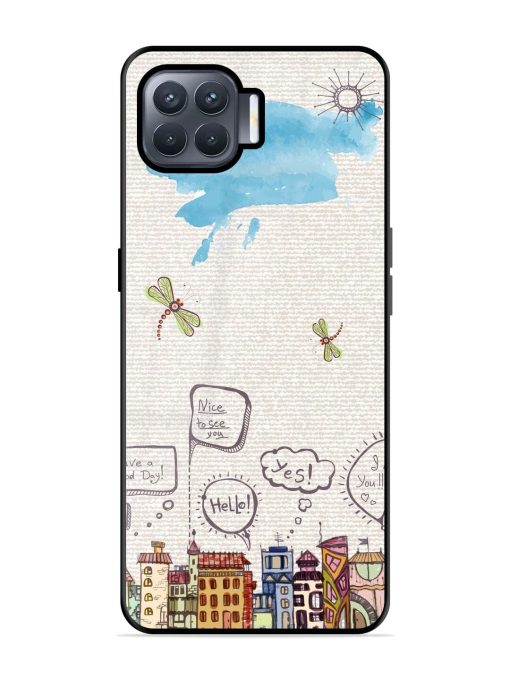 Doodle City Glossy Soft Edge Case for Oppo F17 Pro Chachhi