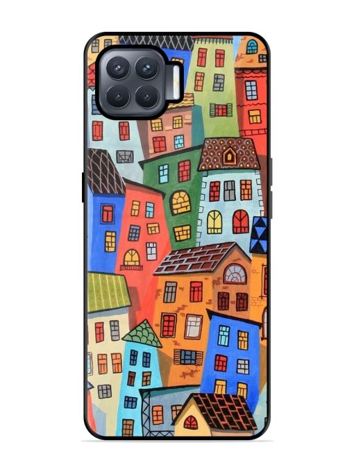 Rainbow House Glossy Soft Edge Case for Oppo F17 Pro Chachhi