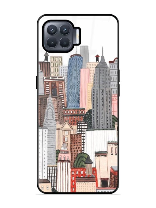 Cityscape Dreams Glossy Soft Edge Case for Oppo F17 Pro Chachhi