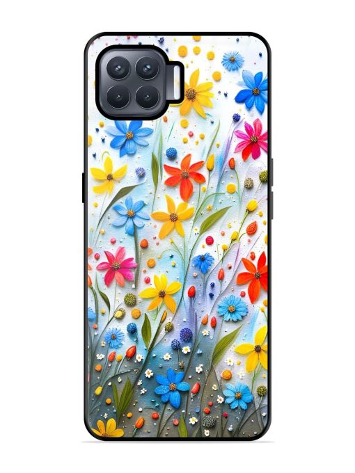 Vibrant Floral Glossy Soft Edge Case for Oppo F17 Pro Chachhi