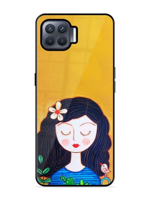 Girl Illustration Glossy Soft Edge Case for Oppo F17 Pro Chachhi