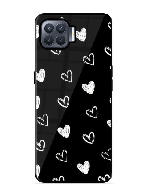 Scattered Hearts Glossy Soft Edge Case for Oppo F17 Pro Chachhi