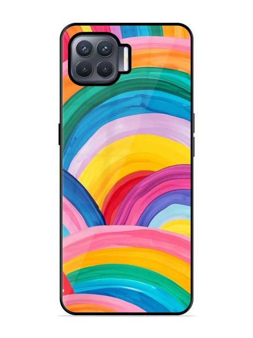 Rainbow Symphony Glossy Soft Edge Case for Oppo F17 Pro Chachhi