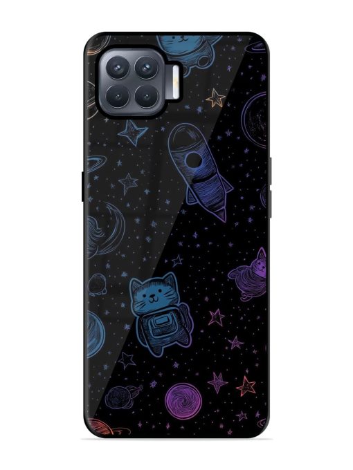 Cosmic Cat Chaos Glossy Soft Edge Case for Oppo F17 Pro Chachhi