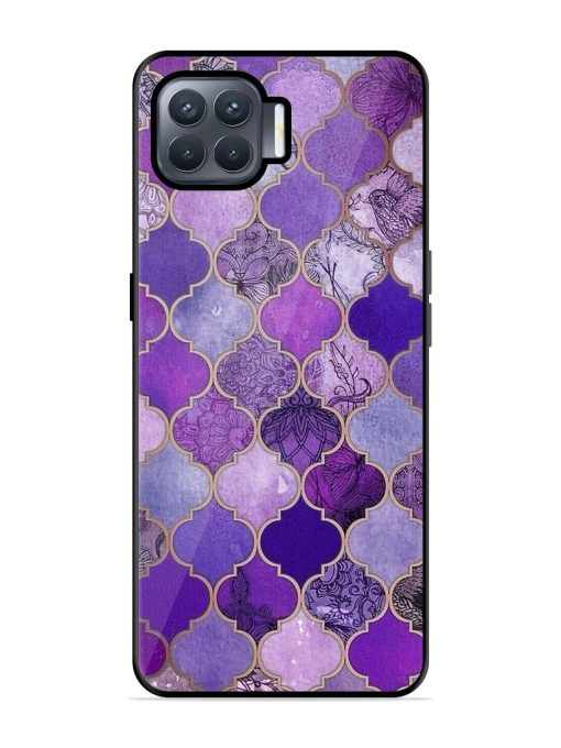 Purple Mosaic Magic Glossy Soft Edge Case for Oppo F17 Pro Chachhi