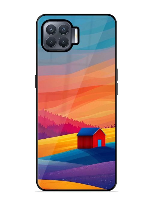 Sunset Solitude Glossy Soft Edge Case for Oppo F17 Pro Chachhi