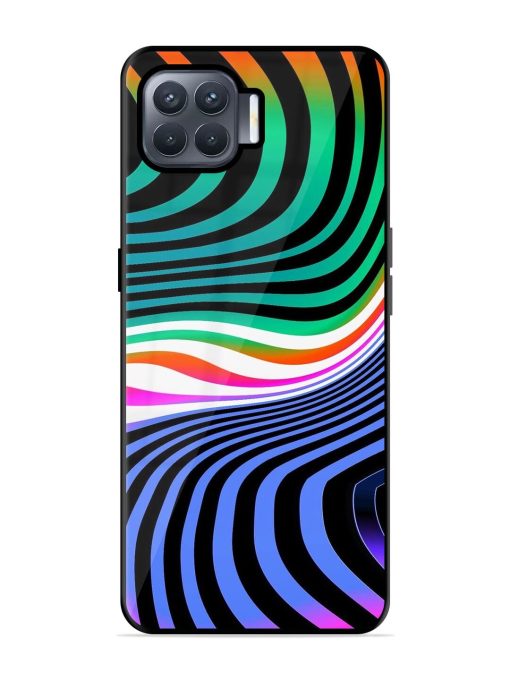 Psychedelic Waves Glossy Soft Edge Case for Oppo F17 Pro Chachhi