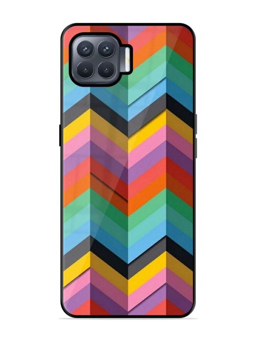 Colorful Zigzag Glossy Soft Edge Case for Oppo F17 Pro Chachhi