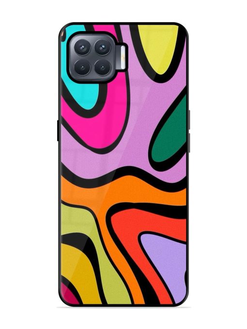 Groovy Swirls Glossy Soft Edge Case for Oppo F17 Pro Chachhi