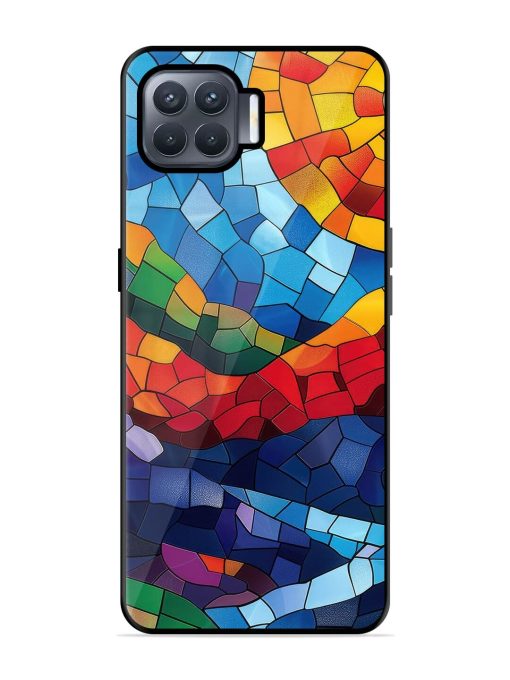 Mosaic Sunset Glossy Soft Edge Case for Oppo F17 Pro Chachhi