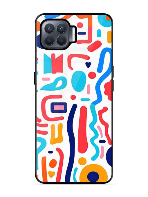 Whimsical Doodle Chaos Glossy Soft Edge Case for Oppo F17 Pro Chachhi