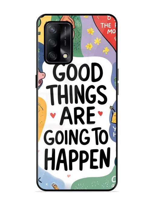 Uplifting Scribbles Glossy Soft Edge Case for Oppo F19 Chachhi