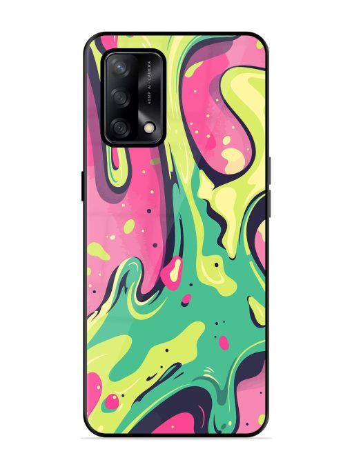 Gooey Grooves Glossy Soft Edge Case for Oppo F19 Chachhi