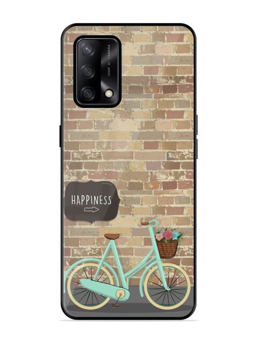 Pedaling Towards Happiness Glossy Soft Edge Case for Oppo F19 Chachhi