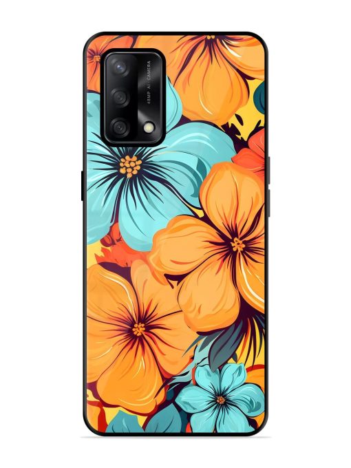 Tropical Bloom Glossy Soft Edge Case for Oppo F19 Chachhi