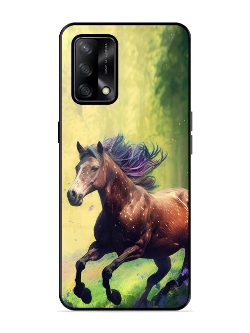 Enchanted Gallop Glossy Soft Edge Case for Oppo F19 Chachhi