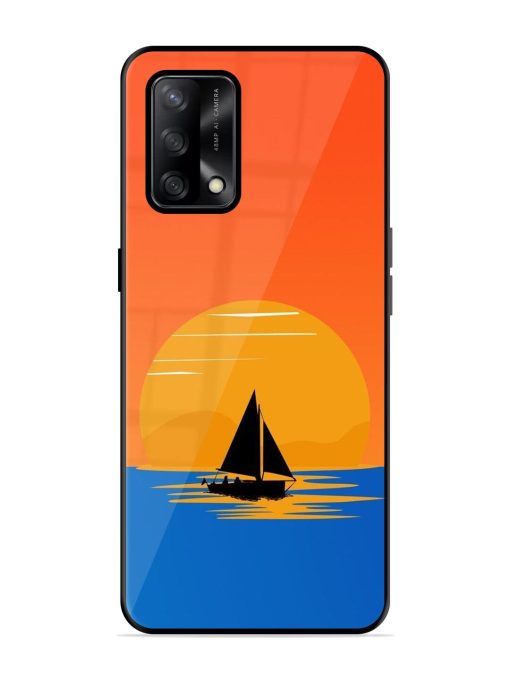 Sunset Sail Glossy Soft Edge Case for Oppo F19 Chachhi