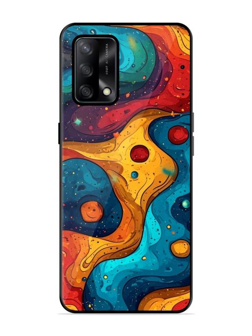 Cosmic Swirl Glossy Soft Edge Case for Oppo F19 Chachhi