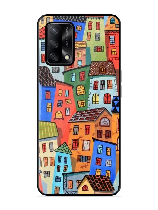 Rainbow House Glossy Soft Edge Case for Oppo F19 Chachhi