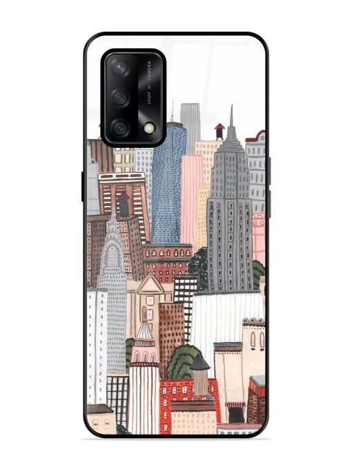 Cityscape Dreams Glossy Soft Edge Case for Oppo F19 Chachhi